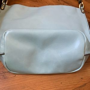 Blue leather HOBO bucket purse